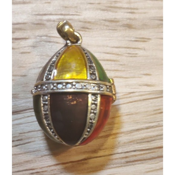 Multicolor Enamel egg locket Pendant Crystal Rhinestone Locket - Picture 4 of 4